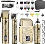 GSKY Hair Clippers for Men, Beard Trimmer Kit, Cordless Hair Trimmer, Electric Shaver, Haircutting Machine with LED Display