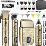 GSKY Hair Clippers for Men, Beard Trimmer Kit, Cordless Hair Trimmer, Electric Shaver, Haircutting Machine with LED Display