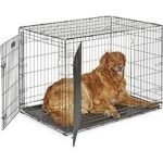 MidWest Homes for Pets 42-Inch iCrate for Large Breeds, 71-90 lbs, Double Door Folding Dog Crate with Divider Panel, Leak-Proof Tray & Secure Latches, Portable, Durable & Easy to Assemble - Image 2