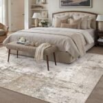 8x10 Washable Abstract Area Rug, Brown & Grey - Image 2