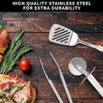 Home Hero 54-Piece Stainless Steel Kitchen Utensils Set – Heat-Resistant Nonstick Silicone & Stainless Steel Cooking Utensils – Complete Tools with Slotted Spoon & Pasta Spoon – Pack of 54, Silver - Image 2