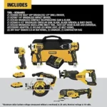 DEWALT 20V MAX* XR Cordless Combo Kit (6-Tool) with (2) Ah Batteries and Charger (DCK648D2) - Image 3