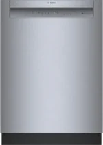 Bosch – 100 Series 24″ Front Control Smarts Built-In Hybrid Tub Dishwashers with PureDry, 50 dBA – Stainless Steel