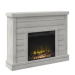 Alaya Wall Mounted Electric Fireplace, Sand Finish - Image 6