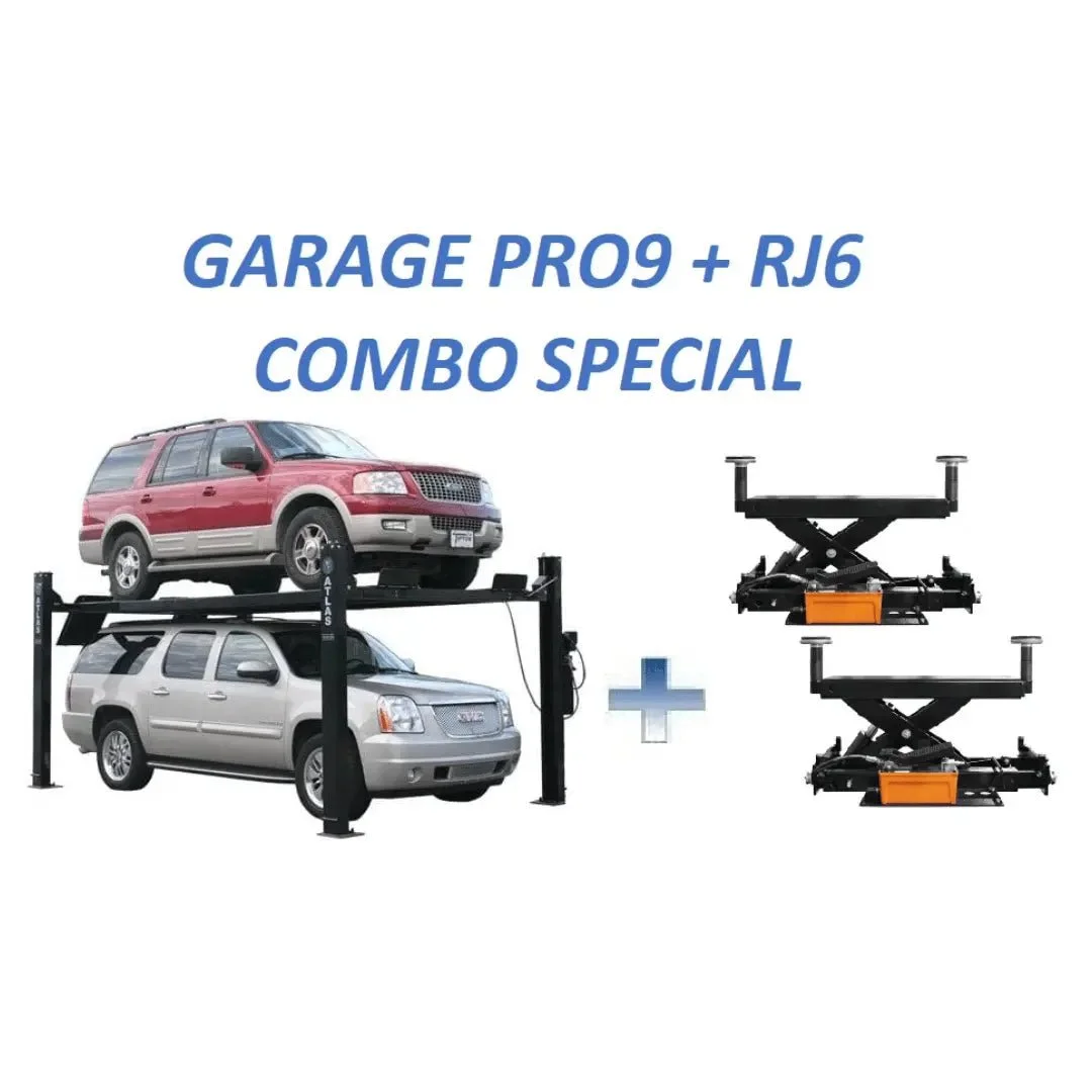 a1-323-1.webp Atlas Pro9000 4 Post Lifts with RJ6 Rolling Jacks - Image 1