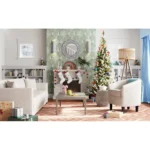 Alaya Wall Mounted Electric Fireplace, Sand Finish - Image 4