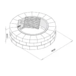 Necessories Wood Burning Fire Pit Kit 48″ w/ Cooking Grate, Concretes in Santa Fes - Image 3