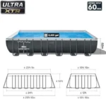 INTEX 26363EH Ultra XTR Deluxe Rectangular Above Ground Swimming Pool Set: 24ft x 12ft x 52in – Includes 2100 GPH Sand Filter Pump – Easy Assemblys - Image 4