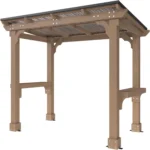 Veikous D Wooden Grills Gazebo Outdoor with Steel Roof - Image 2