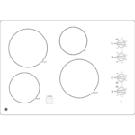 GE 30″ Built-In Knob Control Electric Cooktops JP3030DWBB - Image 2