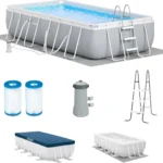 Intex Prism Frame 16′ x 8′ x 42′ Rectangular Above Ground Pool Sets