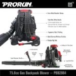 PRORUN PBB2884 Gas Backpacks Leaf Blower - Image 3