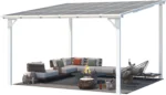 Aecojoy 12x12 Aluminum Pergola with Canopy, White - Image 2