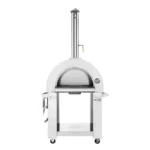 Empava PG06 Outdoor Woods Fired Pizza Ovens Stainless Steel Red with Wheel and Accessories - Image 2