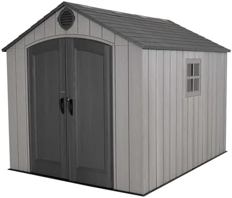 g1-26-1.webp Lifetime Outdoor Storage Shed, 8 x 10 Foot, Grays - Image 1