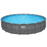 Bestway APX 365 22’x52″ Round Above Ground Swimming Pool Set with Pump and Ladders
