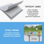 Bestway Steel Pro MAX 10 Foot x 30 Inch Round Metal Frame Above Ground Outdoor Backyard Swimming Pool Set with 330 GPH Filter Pumps - Image 3