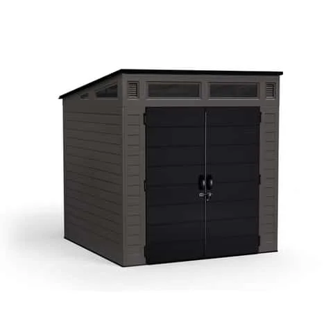 o1-22-1.webp Suncast Modernist 7 ft. x 7 ft. Resin Vertical Pent Storage Shed with Floor Kits - Image 1