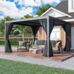 EROMMY 10 ft. W x 10 ft. D Outdoor Louvereds Pergola - Image 4