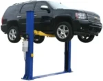 ATLAS Automotive Equipment 9KBPX 2-Post Lift/Hoist, Baseplate Style, 9’6″ Minimum Ceiling Height, 9,000lb Capacity, Symmetric Arms, Dual Hydraulic Chain Drives Cylinders, for Low Ceiling Home Use