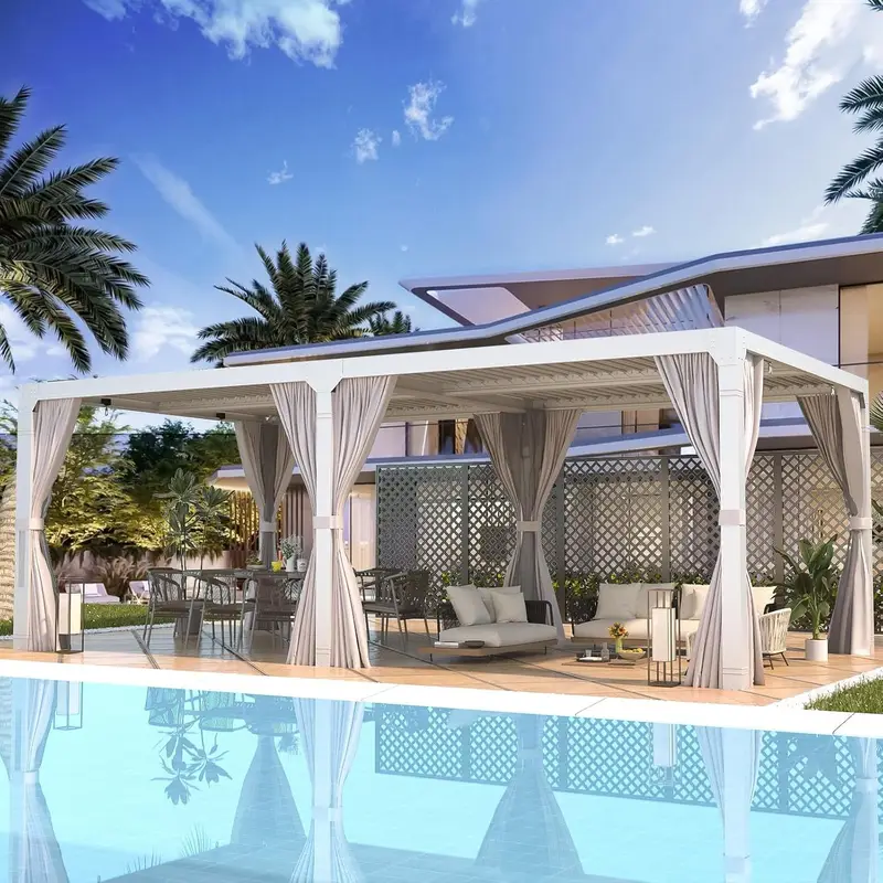u1-7-1.webp EROMMY 12’x24′ Outdoor Louvered Pergola Gazebos - Image 1