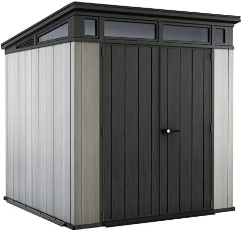 v1-21.webp Keter Outdoor Storage Sheds, for House, Patio & Yard, Plastic Resin, Artisan, 7×7 Ft, Gray - Image 1