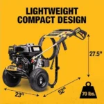 DeWalt 3600 psi 2.5 GPM Cold Water Gas Professional Pressure Washer with Honda GX200 Engines - Image 3