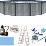 Blue Wave San Pedro 24-ft Round 52-in Deep 6-in Top Rail Above Ground Steel Wall Swimming Pools