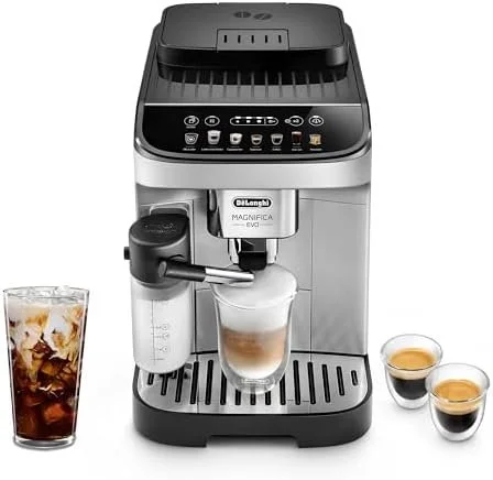 zxcvbnm11-2.webp De’Longhi Magnifica Evo Automatic Espresso & Coffee Machine with Auto Milk Frother, Built-in Grinder & Auto-Clean Function – For Latte, Cappuccinos, Americano, Iced Coffee, ECAM29084SB , Silver - Image 1